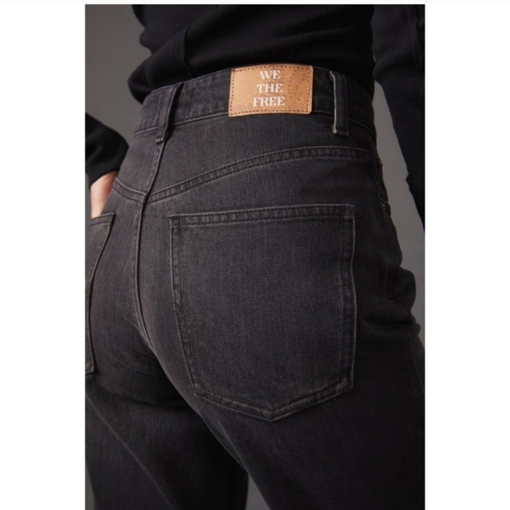 FREE PEOPLE Pacifica Straight Leg Jeans in Worn Black•Size 31•NWT - Picture 8 of 15